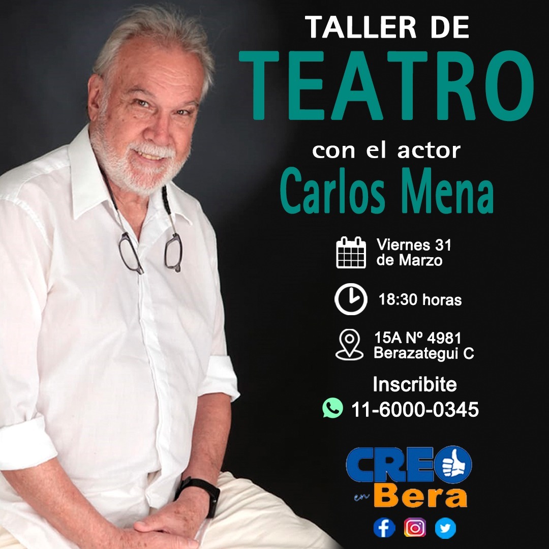 COMIENZA EL TALLER DE TEATRO CON CARLOS MENA