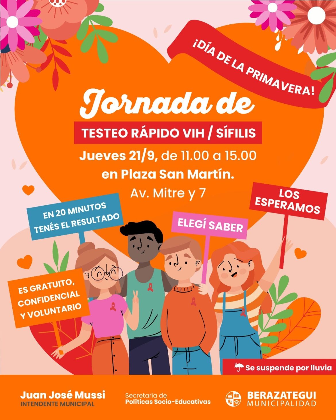 JORNADA DE TESTEO RÁPIDO DE VIH EN LA PLAZA SAN MARTÍN