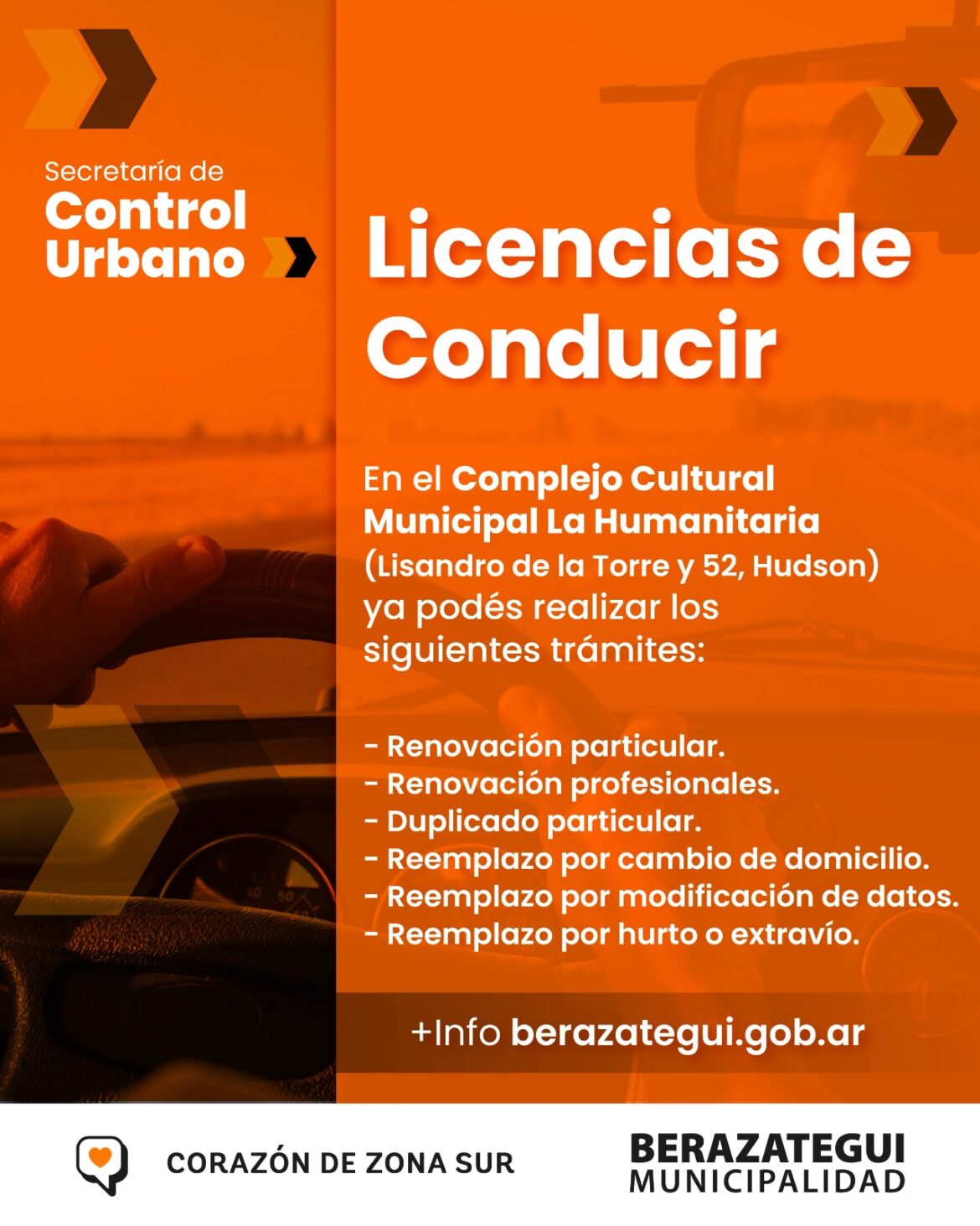 YA SE PUEDEN HACER TRÁMITES DE LICENCIA DE CONDUCIR EN LA HUMANITARIA