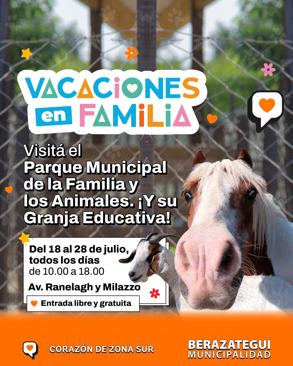 VACACIONES DE INVIERNO EN EL PARQUE DE LA FAMILIA Y LOS ANIMALES DE BERAZATEGUI