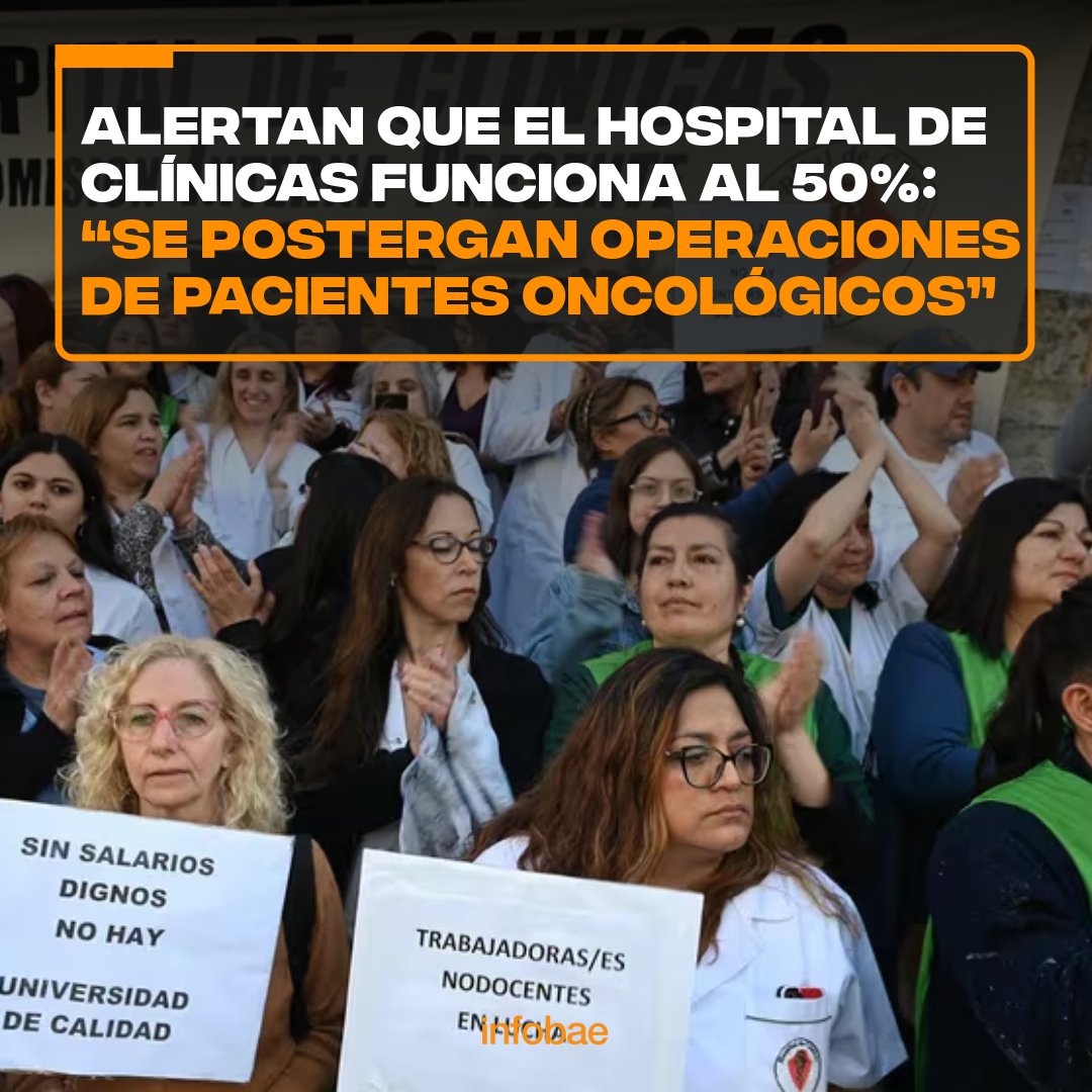 ALERTAN QUE EL HOSPITAL DE CLÍNICAS FUNCIONA AL 50%: “SE POSTERGAN OPERACIONES DE PACIENTES ONCOLÓGICOS”